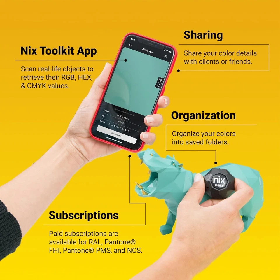 Nix Mini 3 Color Sensor Colorimeter Matching Tool Identify Paint Values AU - image 2 of 4