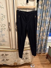 Escada Skinny Pants Black Front Zip 42 10
