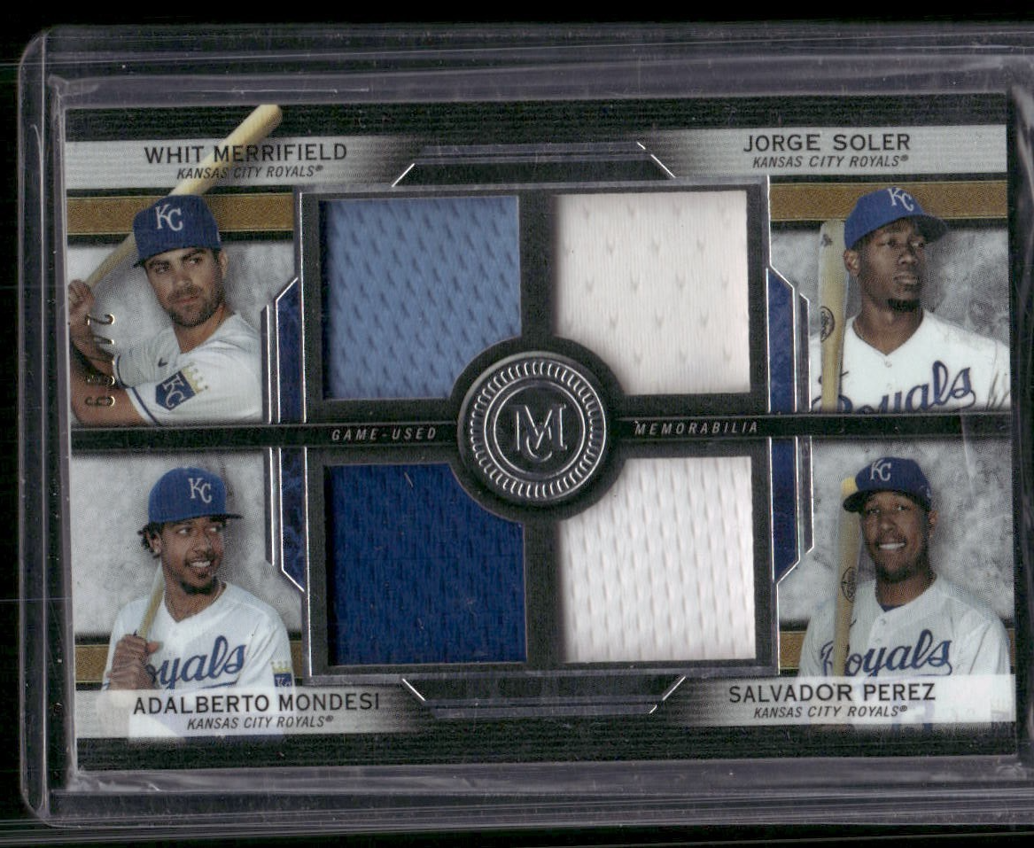 2021 Topps Museum Merrifield /Soler /Mondesi /Perez Quad Relic