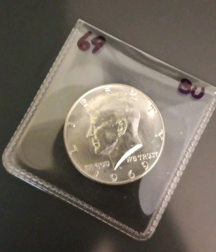 1969-D Kennedy 40% Silver Half Dollar GEM BU
