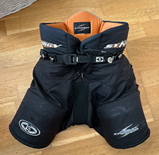 Synergy Eishockeyhose Kinder Gr. 110-130 Schwarz/Orange Hockey Schutzhose
