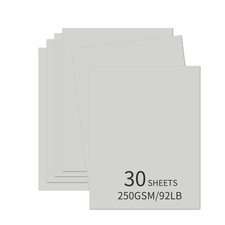 30 Sheets Grey Cardstock 8.5'' x 11'', 250gsm/90lb Cover Cardstock Paper