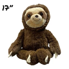 Hugfun Sloth Stuffed Animal Toy Realistic Plush Brown Tan Cuddle Soft 17” Jungle