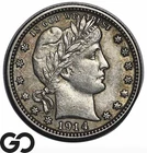 1914-D Barber Quarter *Better Date* Choice AU++