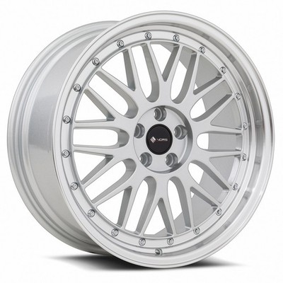 Vors Wheels Rim VR8 20x8.5 5x112 ET35 73.1CB Silver Machine Lip Chrome Rivet