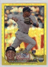2023 Topps Chrome Logofractor Edition Yellow Refractor 30/75 Oswald Peraza 0iy4
