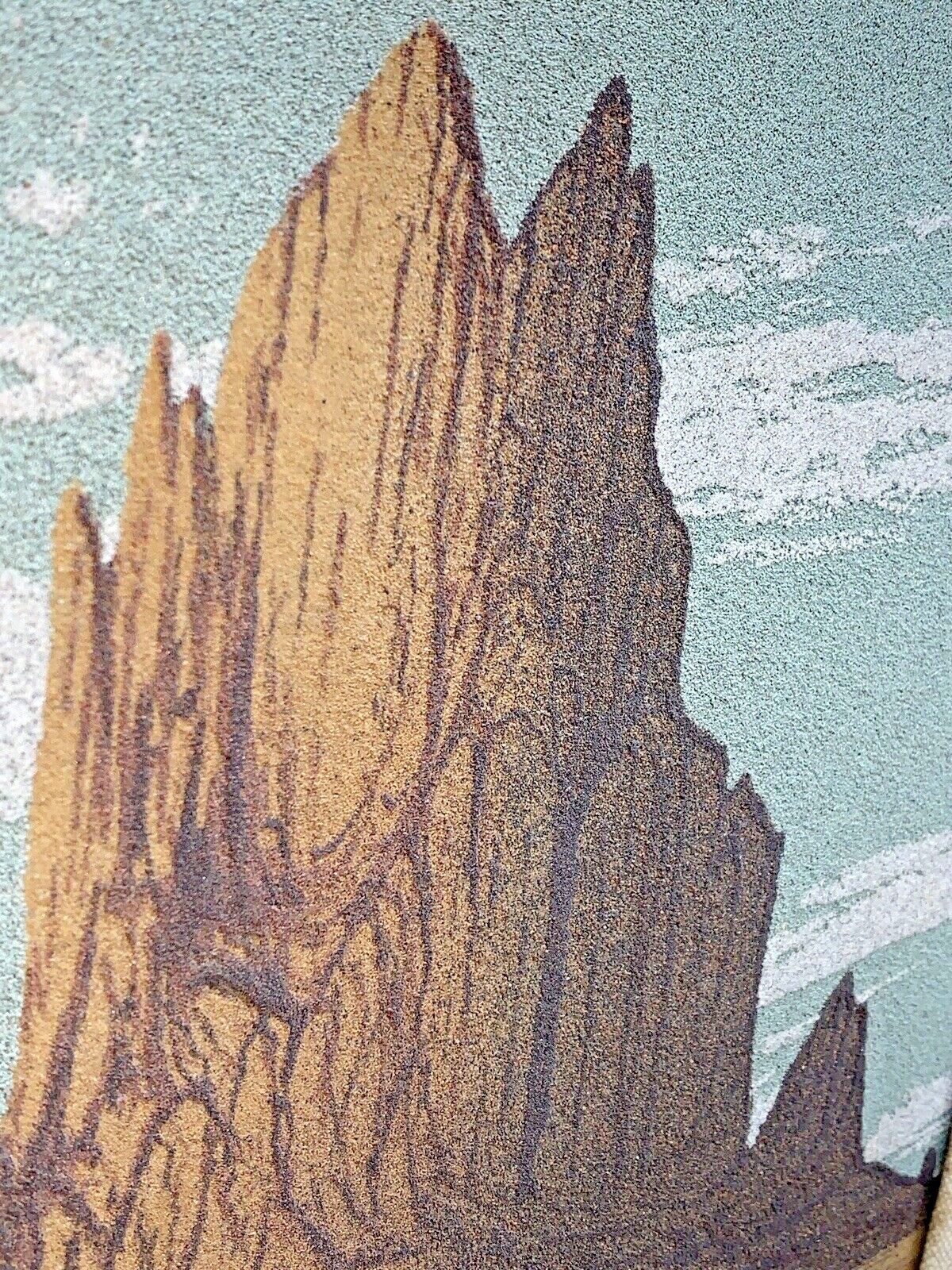 1976 “SHIPROCK” by EUGENE BAATSOSLANII JOE ORIGINAL NAVAJO SAND