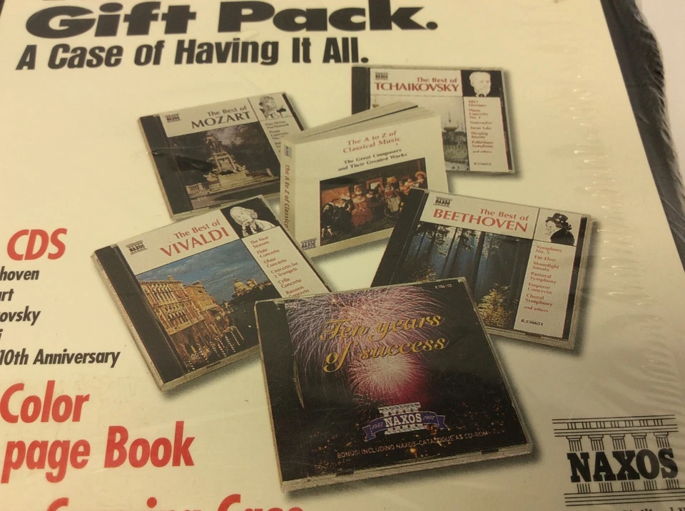 Sealed Essential Gift Pack Best of Beethoven Mozart Vivaldi Tchikovsky Naxos CDs Foto 4 de 4