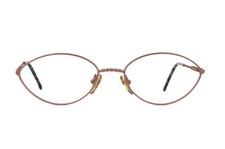 Womens Club LA 6301 Diamond Oval Pink Metal 51-17-135 Eyeglasses 90s France NOS