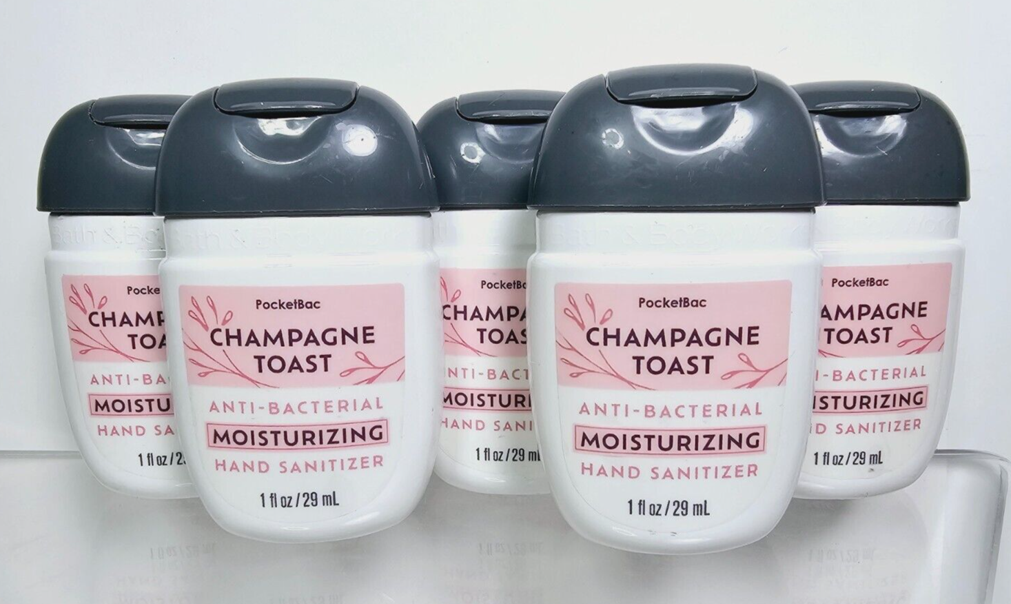 5 CHAMPAGNE TOAST Moisturizing Sanitizer POCKETBAC 1oz Bath & Body Works NEW eBay