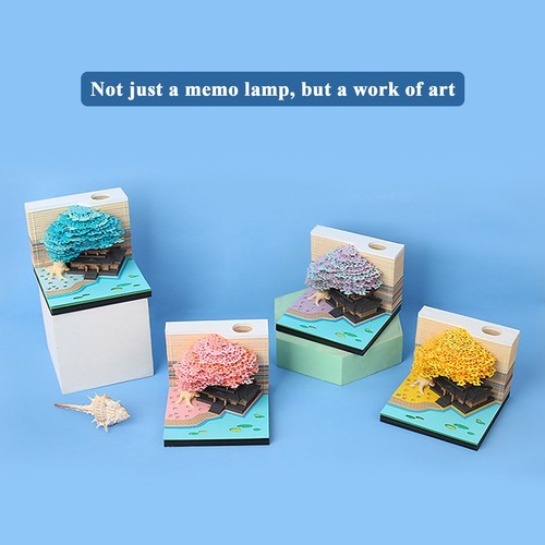 3D Memo Pad 260 Sheets Paper Carving Sticky Notes Convenience Post Notes yellow - Picture 3 of 11