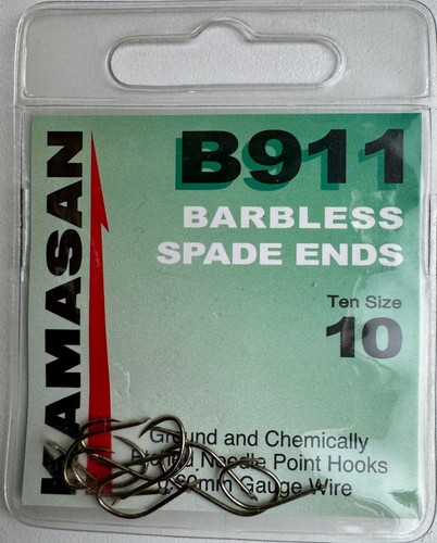 Kamasan B911 Barbless Spade Ends Coarse Fishing Hooks in Sizes 10 - 16 - Picture 2 of 5