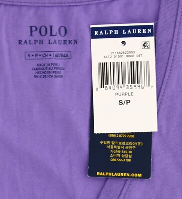 Tシャツ・カットソー POLO RALPH LAUREN Women Tunic Tops 211910158007 Purple Vtg RALPH LAUREN Womens Boxy Top XL Purple Tee T Shirt Lilac