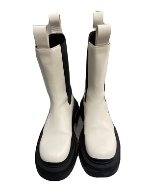 Bottega Veneta Sea Salt/Black Tire Chelsea Boot 36 Italy