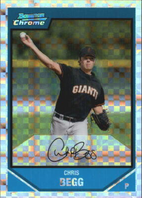 2007 Bowman Chrome Prospects X-Fractors #BC176 Chris Begg 2007 Bowman Chrome Prospects X-Fractors #BC176 Chris Begg