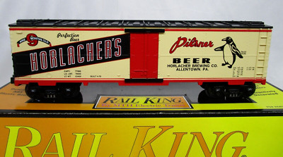 MTH O Gauge Horlacher Brewing Co. Allentown PA Modern Reefer Car NOS 30-7871
