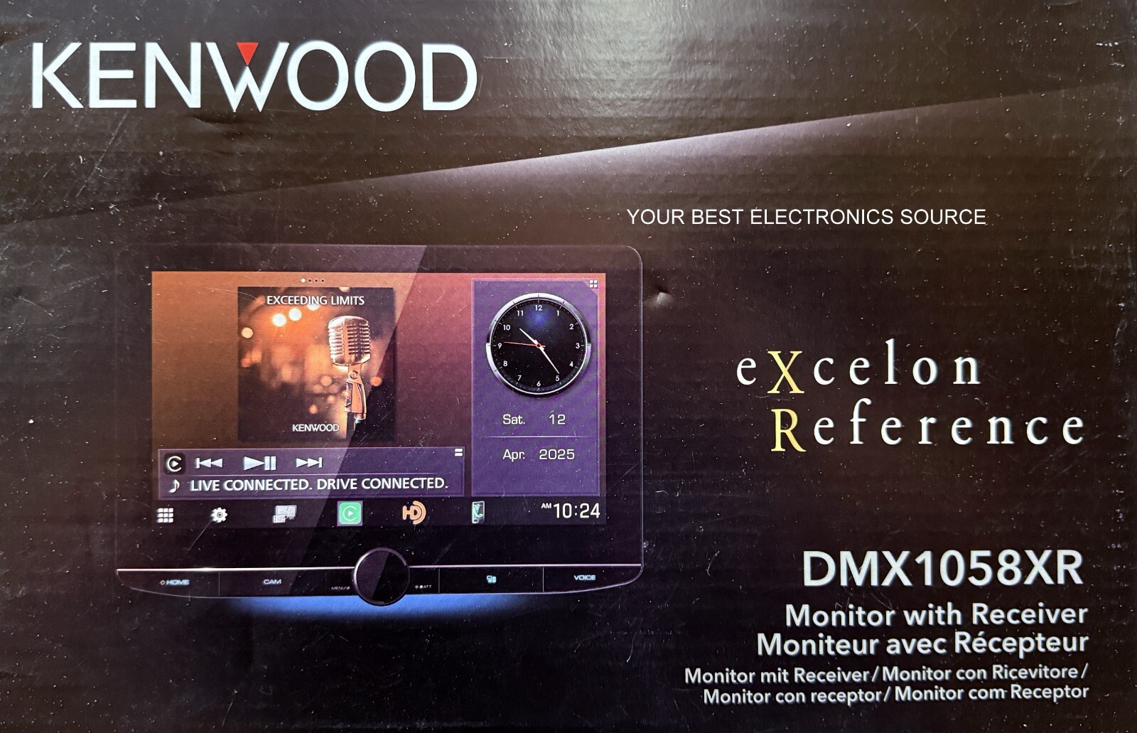 NEW Kenwood DMX1058XR Digital Media Receiver, 10.1in LCD, CarPlay, Android Auto