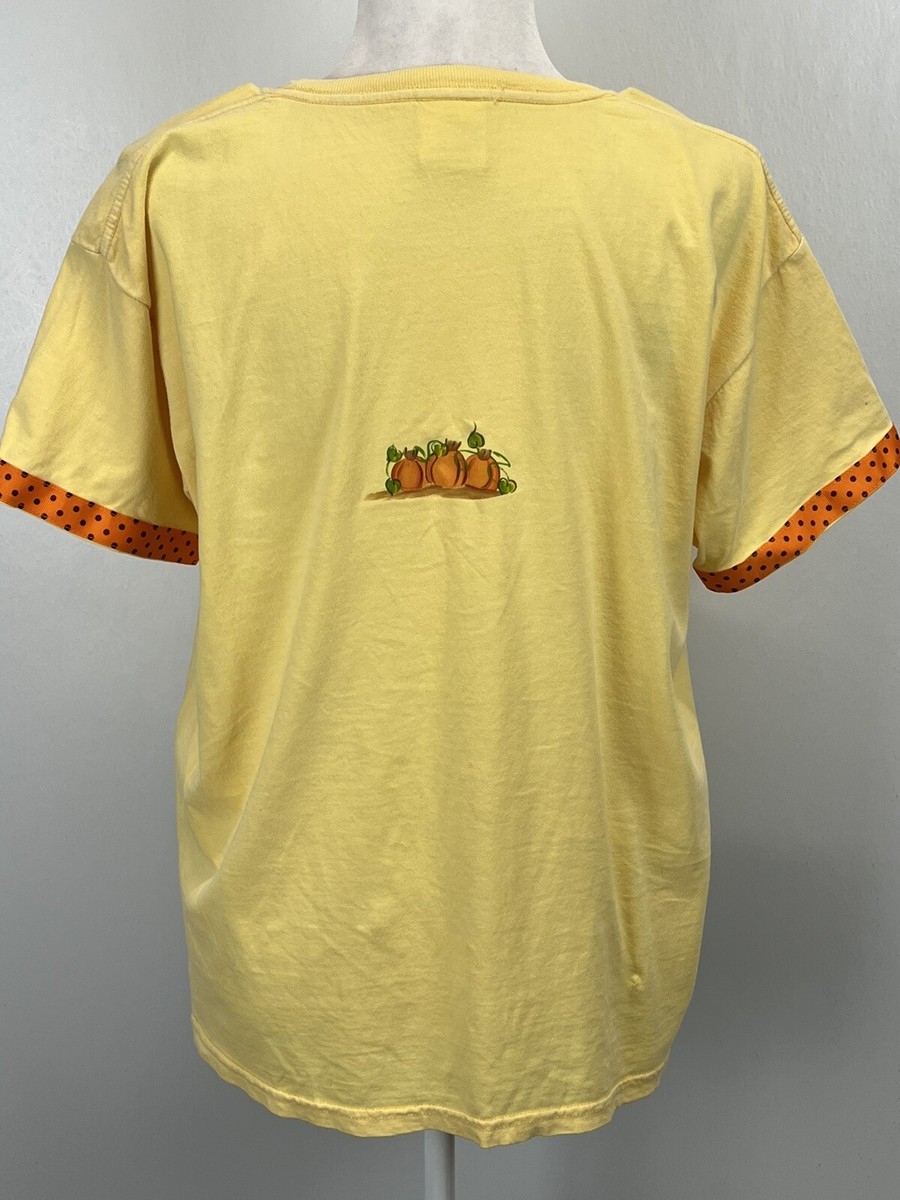 Vtg Womens Custom Fall Jeans Tshirt Outfit Sz 11 12 L GUC Handmade 90’s Pumpkins View 4