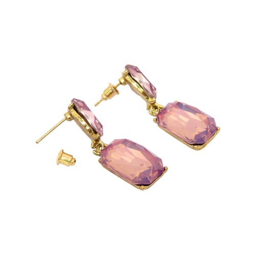 Pendientes colgantes geométricos de metal para mujer Joyería de cristal Diamante Pendientes de moda - Imagen 6 de 36