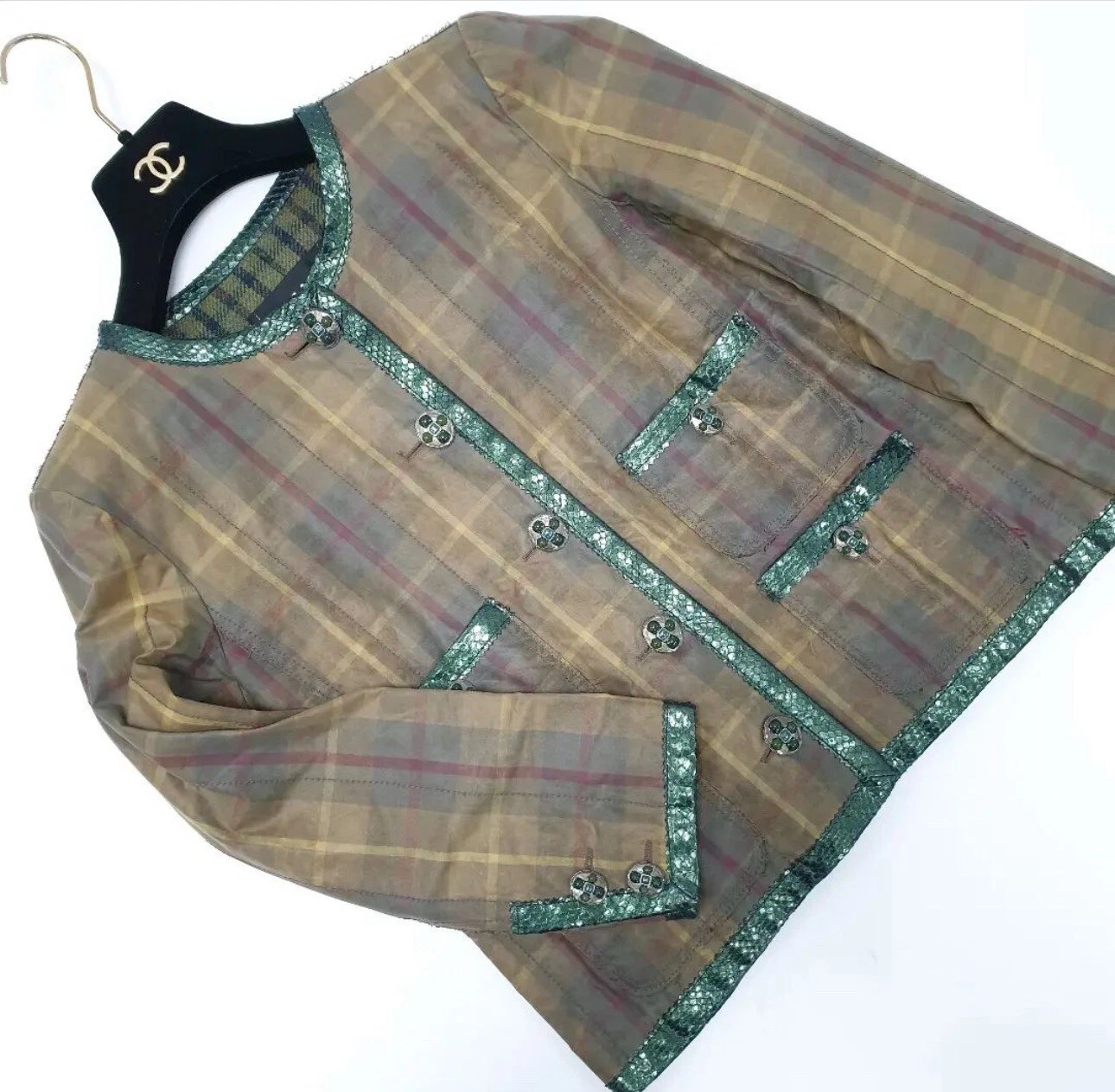 Giacca Chanel Paris Edinburgh Pitone Taglia 38