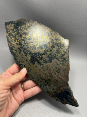 Apache Gold Polished Stone Slab Black and Gold Rock Jerome A2izona #O4