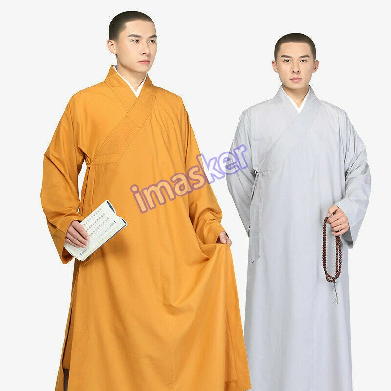 Disfraz de monjes budistas chinos vestido largo templo Shaolin Kung Fu Foto 2 de 4