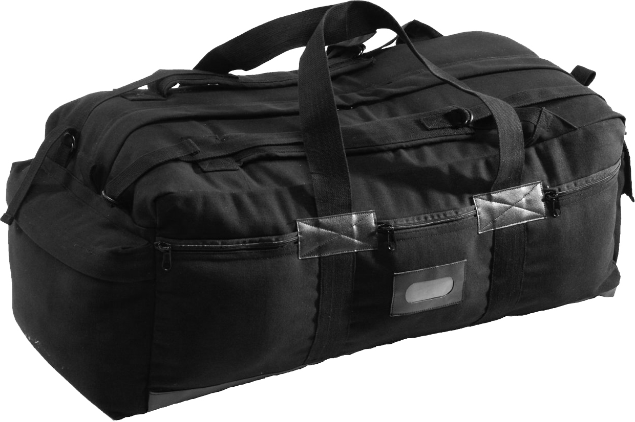 Black Military Mossad Double Strap Duffle Bag 34" x 15" x 12" eBay