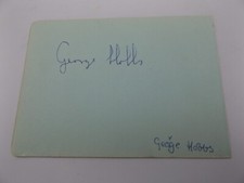 5" x 4" AUTOGRAPH BOOK PAGE HAND SIGNED BY GEORGE HOBBS - SHOW JUMPING