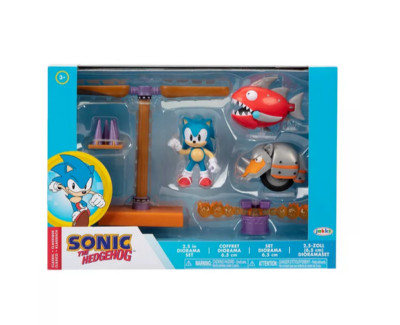 Sonic The Hedgehog Classic 2.5'' Diorama Flying Battery Zone Set 30th Anniversary
