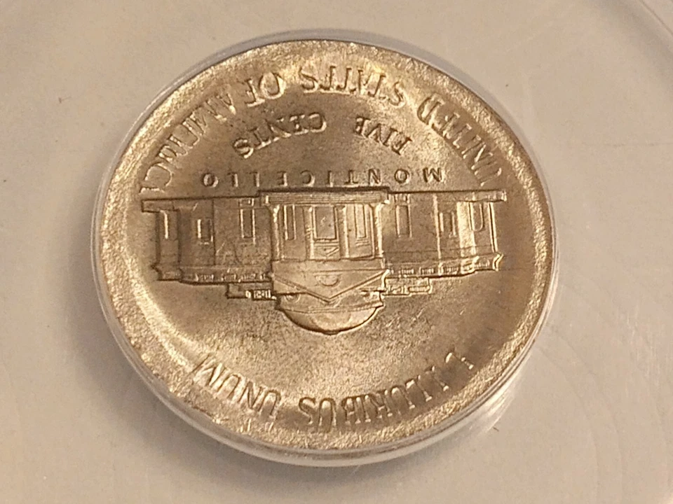 1989-P Jefferson Nickel - ANACS ms65 - beautiful Broadstruck -5c - Image 3 of 4