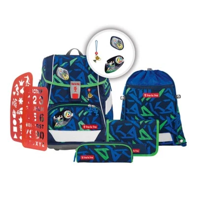 ERGOBAG Step by Step Schulranzen-Set 2IN1 PLUS Soccer Ben 6-teilig