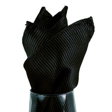 100 Silk Woven Ribbed Solid Pocket Squares for Business, Weddings  Formals