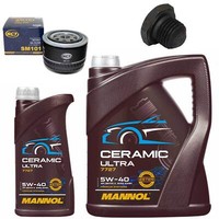 MotoröL Filter Set Mannol 5W-40 6 Liter + Schraube FüR Opel Omega A Monza A 3.0