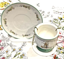 Teleflora 2002 Beatrix Potter Peter Rabbit Tea Cup & Saucer Set In Holder