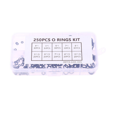 250PCS/box NBR Seal Ring Kit Nitrile Rubber NBR O-Ring Gasket Sealing O -lk