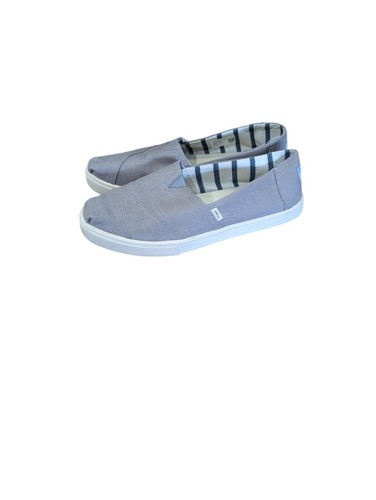 TOMS Womens Canvas Flats Loafers Slip On Shoes Light Gray Size 7.5 - Picture 3 of 6