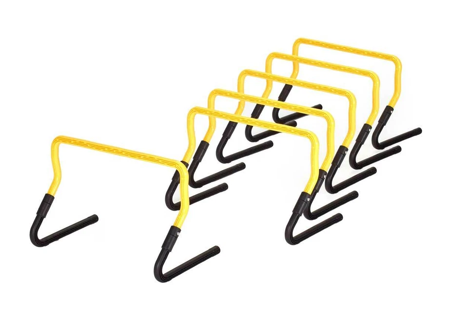 RioFit Athletic 6er Hürden Set verstellbar - 6 Training Hurdles - Hürdenset