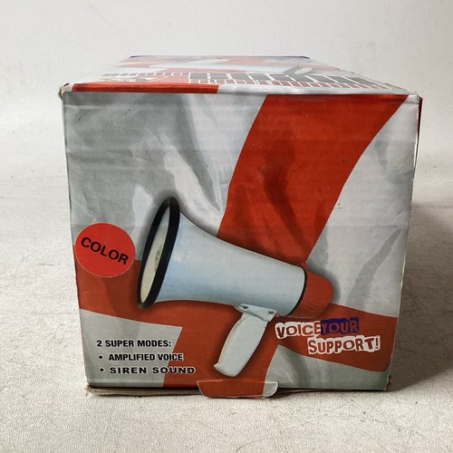 Supporter's Megaphone Speaker PA Mega Phone Bullhorn w/Siren Open Box - Afbeelding 3 van 6