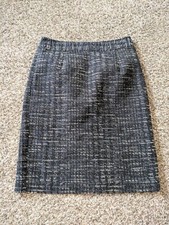 Banana Republic Midi Skirt Black White Blue Size 4