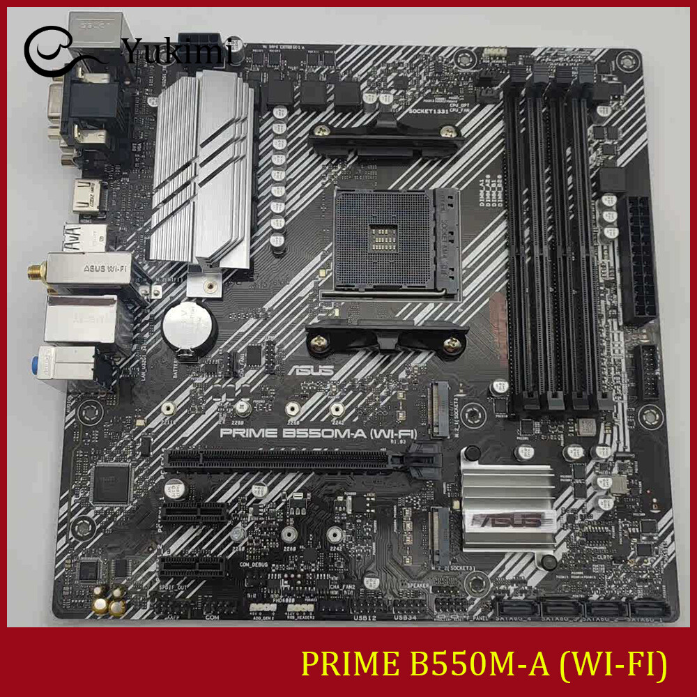 FOR ASUS PRIME B550M-A (WI-FI) AMD VGA HDMI DVI 128GB Motherboard