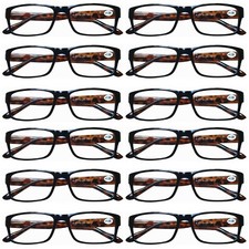 12PK Womens Mens Unisex Blue Light Blocking Reading Glasses Spring Hinge Readers