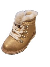 Cat Jack Toddler lace up gold winter boots NWT cute Size 5