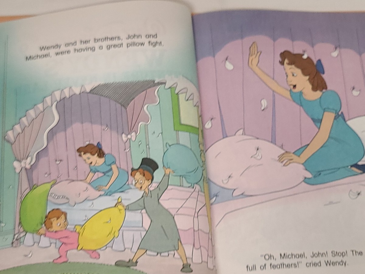 Wendy Adventure Never Land Peter Pan Disney Fun Library 9 Vtg