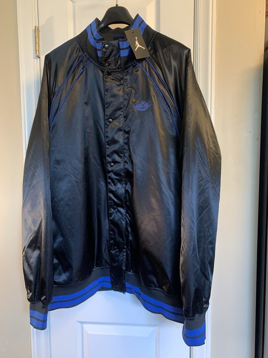 ジャケット・アウター Air Jordan 1 Wings  Satin Jacket Air Jordan 1 Wings Retro Royal Authentic Black Satin Jacket