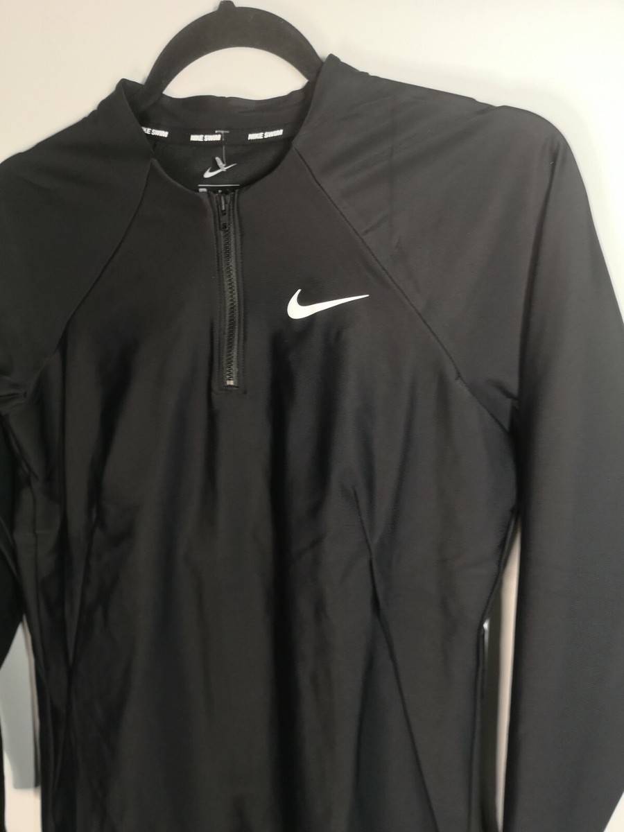 Nike Victory Full Coverage Black Swim Tunic Nessa440-440 Women's Size Small