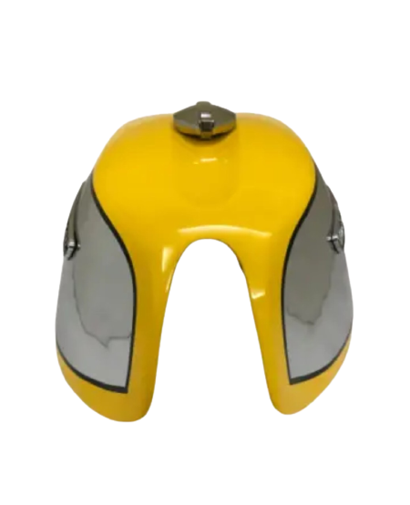 FIT FOR Ducati 750 Gt 1972 Yellow Steel Chrome Petrol Tank