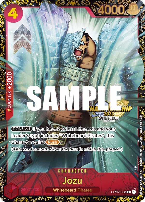 Jozu OP02-008 One Piece Promotion Cards for sale | eBay