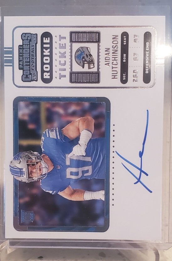 2022 PANINI CONTENDERS AIDAN HUTCHINSON ROOKIE TICKET VARIATION AUTO RC SSP
