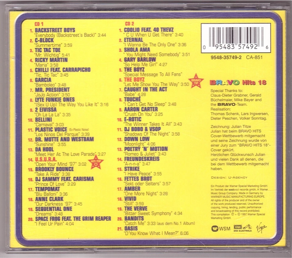 Bravo Hits 18 (2xCD 1997) - Bild 2 von 4