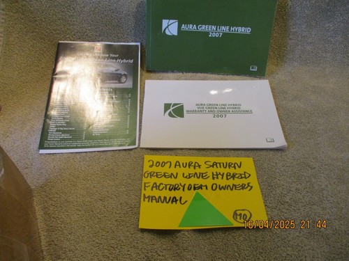 2007 SATURN AURA GREEN LINE HYBRID OEM OWNERS MANUAL FREE SHIPPING - 第 4/11 張圖片